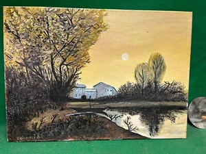 dipinto ad olio di tirinnanzi paesaggio epoca - Foto 1 di 14