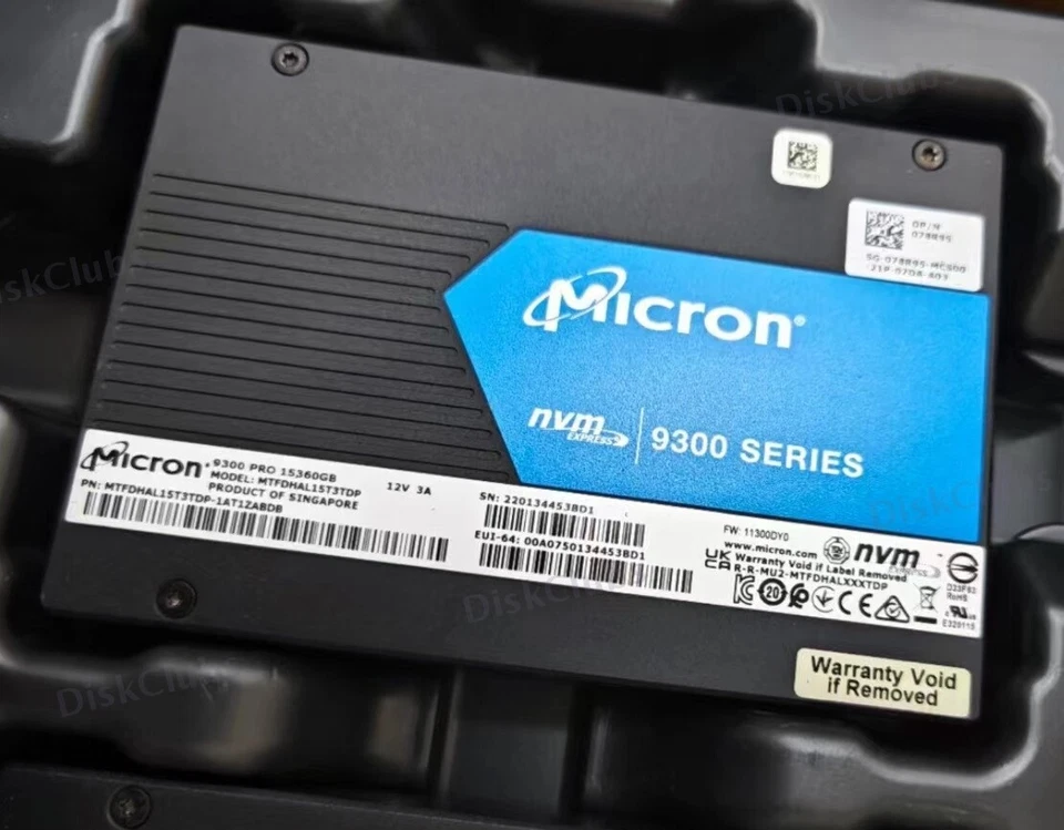 Micron 9300 PRO 15.36TB 2.5" U.2 NVME PCIe MTFDHAL15T3TDP-1AT1ZABDB SSD Fedex - Bild 1 von 2
