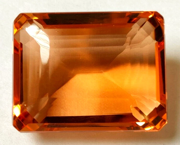 Large Rose Quartz 85.80 Ct. Emerald Cut Faceted  Loose Gemstone for Ring Pendant - Image 1 of 4