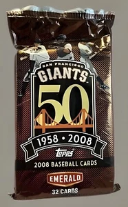 2008 Topps San Francisco Giants 50th Anniversary Baseball Card Unopened! - Picture 1 of 2