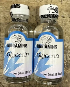 Glycerin Benjamins Brand 2pc Glass Bottles 30ml Each Free shipping - Picture 1 of 3