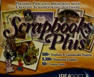 Ideasoft Scrapbooks Plus Software - Scrapbooking Made Easy New Sealed - Picture 1 of 3