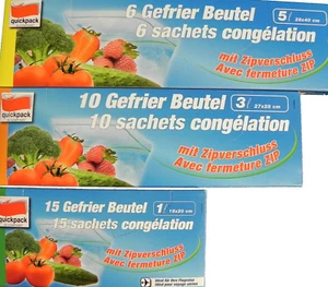 Gefrierbeutel 1-5L Zip-Druckverschluss Tiefkühlbeutel Gefriertüten kein Vakkum - Bild 1 von 2