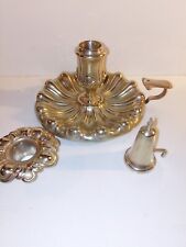 Old Sheffield Silver Plate Chamberstick Candle Stick Holder