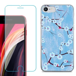 Slim Phone Case for iPhone SE 2022, with Tempered Glass - Blossom Sky - Picture 1 of 3