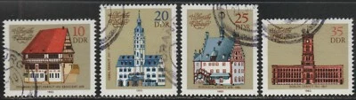 DDR 1983 SC# 2324 - 2327 - Town Hall - Set of 4 stamps - Used Lot # 427 - Image 1 of 2