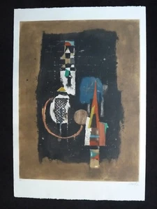 Johnny Friedlaender 1912-1992 - Grabado aguatinta muy grande sobre fondo oscuro - Imagen 1 de 11