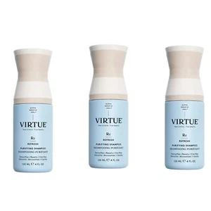 LOT OF 3 Virtue - Refresh Purifying Shampoo - 4 FL OZ - Picture 1 of 1