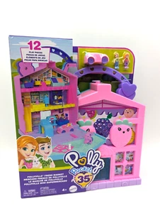 Polly Pocket Pollyville Fresh Market 12 Spielfiguren Puppen Tragetasche Lebensmittelwagen ++ - Bild 1 von 2