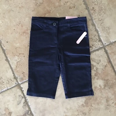Chaps Ralph Lauren Girls  School Uniform Stretch Skimmer Shorts Navy Blue Size 6 - Image 1 of 2