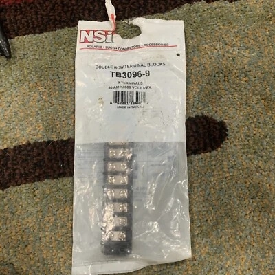 NEW NSI TB3096-9 Terminal Block 9 Terminal 30A 600V - Image 1 of 4