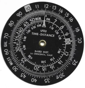 AVIATION SPEED, TIME- DISTANCE HANDHELD COMPUTER - Picture 1 of 2