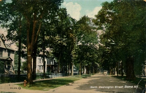NORTH WASHINGTON STREET, ROME, N.Y. HOUSES. RESIDENTIAL. HORSE & BUGGY. - Picture 1 of 2