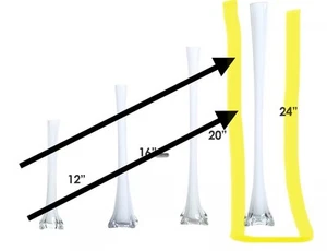 24” Eiffel Tower White Mega Vase - Picture 1 of 8