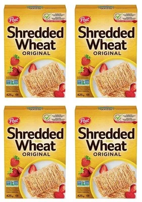 Post Shredded Wheat Original Big Biscuit Cereal, 425g (4 Pack) — 第 1/4 张图片