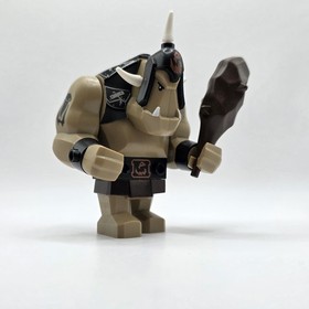 LEGO Troll Dark Tan with Black Armor Minifigure (cas423) Castle Fantasy Era 7097