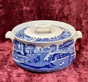 A Rare Vintage Spode Italian Alenite Covered Casserole Dish. Excellent. - Picture 1 of 13