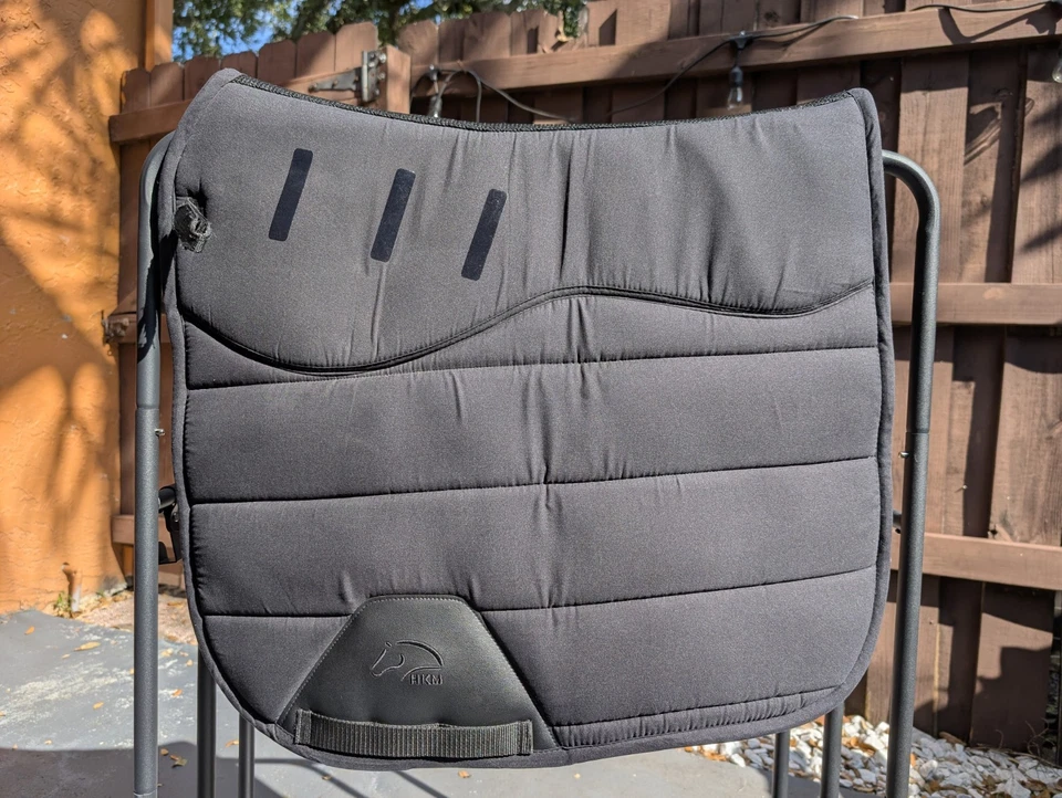 HKM Sports Dressage Saddle Pad Size Large Black - Image 1 of 4