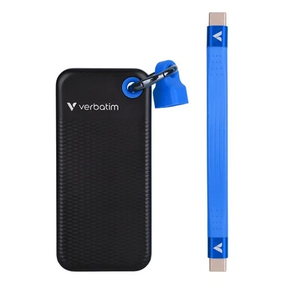 Verbatim Pocket SSD 1TB Schwarz/Blau Externe Solid-State-Drive, USB 3.2 Gen 2x1 - Bild 1 von 3