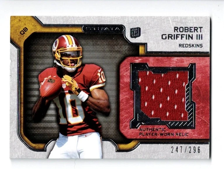 2012 Topps Strata Rookie Relic - Robert Griffin III Patch #RR-RG  /296 (MEM,RC) - Image 1 of 2
