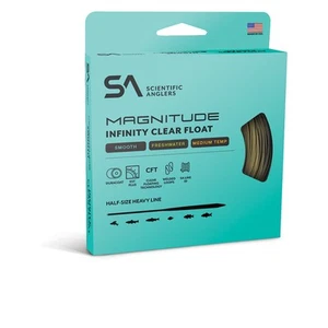 NEW SCIENTIFIC ANGLER MAGNITUDE SMOOTH INFINITY 10' FT CLEAR TIP WF-4-F FLY LINE - Picture 1 of 4