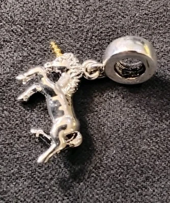,Pandora Sterling Silver Unicorn  Charm With Gold  Horn - Image 1 of 4