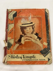 VINTAGE 1930s SHIRLEY TEMPLE SCHOOL COMPOSITION BOOK Junk Journal RARE EPHEMERA - Bild 1 von 6