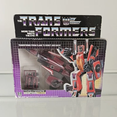 Transformers G1 Thrust NEW Complete W/BOX 1985 Vintage Hasbro Action Figure - Image 1 of 4