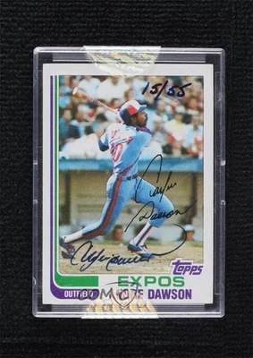 2004 Originals Signature Edition /55 Andre Dawson (1982 Topps) Buyback Auto HOF - Image 1 of 2