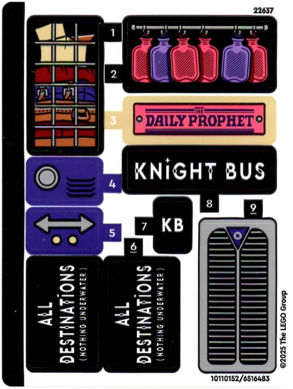 乐高贴纸鞋 仅 76446 骑士巴士冒险 全新套装 — 第 1/1 张图片