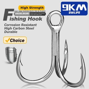 25Pcs 2X Strong High Carbon Steel Treble Hooks Fishing Triple Hooks Lure Hooks - Bild 1 von 18