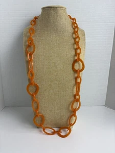 Talbots Statement Halskette Orange Acryl Kühn Modern Grob Modern - Bild 1 von 5
