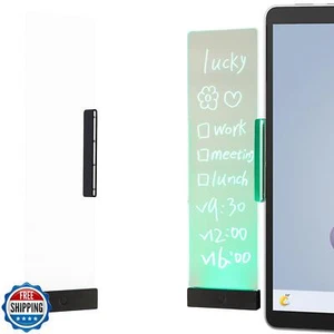 LED Memoboard mit Haftnotizhalter, Klar Acryl Computer Monitor Organi - Bild 1 von 5