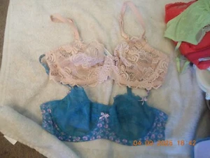 I - BOGO FREE / ADORE ME / 36C / NO PAD - LINING / SEMI-SHEER / LACE / GREEN & - Picture 1 of 3