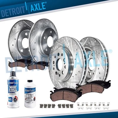 Kit de pastilhas de freio rotores de freio dianteiros traseiros perfurados 10 peças para 2017-2021 Honda Clarity - Imagem 1 de 4