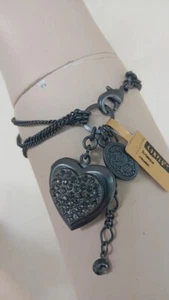 Konplott Armband Herz Medaillon zum öffnen(Foto, Kleinigkeit verstauen) schwarz - Bild 1 von 7