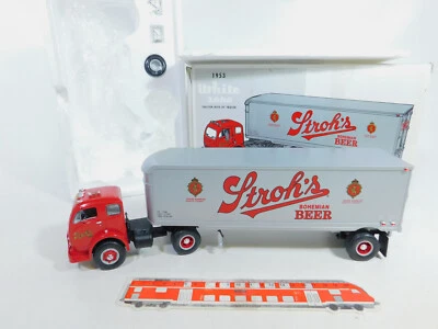 First Gear 1:34 19-1917 Camion Bianco 3000 1953 Birra Stroh, Mint Box #CA101-2 - Immagine 1 di 4