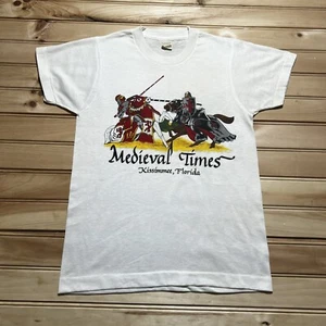 Vintage 80s Medieval Times Knight Jousting Shirt Size Youth Large - Picture 1 of 9