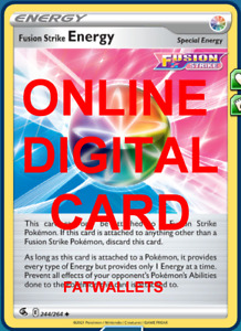 4X Fusion Strike Energy 244/264 Fusion Strike Pokemon Online Digital Card