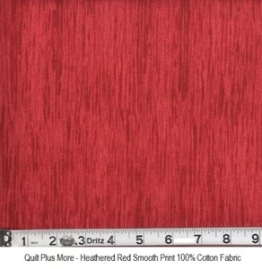 Red Smooth Heather Print 100% Cotton Fabric sold by the 1/4 yard off bolt - Picture 1 of 1