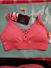 No Boundaries Women's Seamless Strappy Cami Bra Size Med Coral NWT