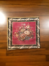 Vintage French Tapestry  cushion/ Wall Hanging floral Home decor  20X20 inches