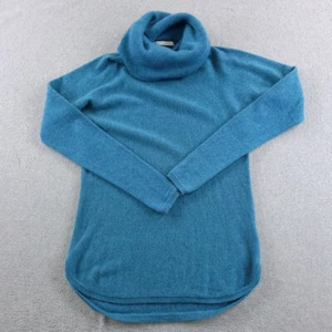 Max Studio Cashmere Sweater Womens Small Blue Cowl Neck Dolman Sleeve Pullover - Picture 1 of 10