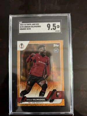 2023 Topps Jade UCC Arnaud Kalimuendo RC Orange 10/25 SGC 9.5MT - Image 1 of 2