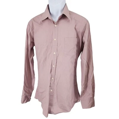 Camisa de vestir para hombre YSL Yves Saint Laurent púrpura claro con botones 16 algodón Foto 1 de 4