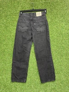 Levis SilverTab Jeans Youth Size 12 Reg Stay Loose Baggy Black Denim Y2K 26W 26L - Picture 1 of 14
