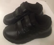 Cross Trekkers Mens Double Strap Black Leather Walking Hook Loop Shoes Size 7W