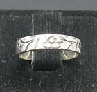 Small sterling silver ring solid 925 Flower band