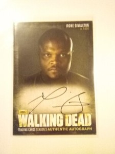 Walking Dead Season 3 IronE Singleton as T-Dog Autograph Card # A5 2013 Fear