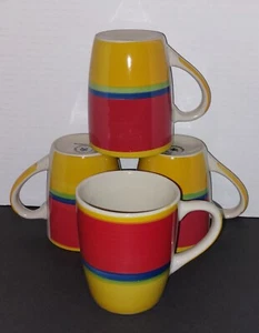 Lotto di 4 tazze da tè tazza da caffè vintage Royal Norfolk Mambo multicolore - Foto 1 di 12